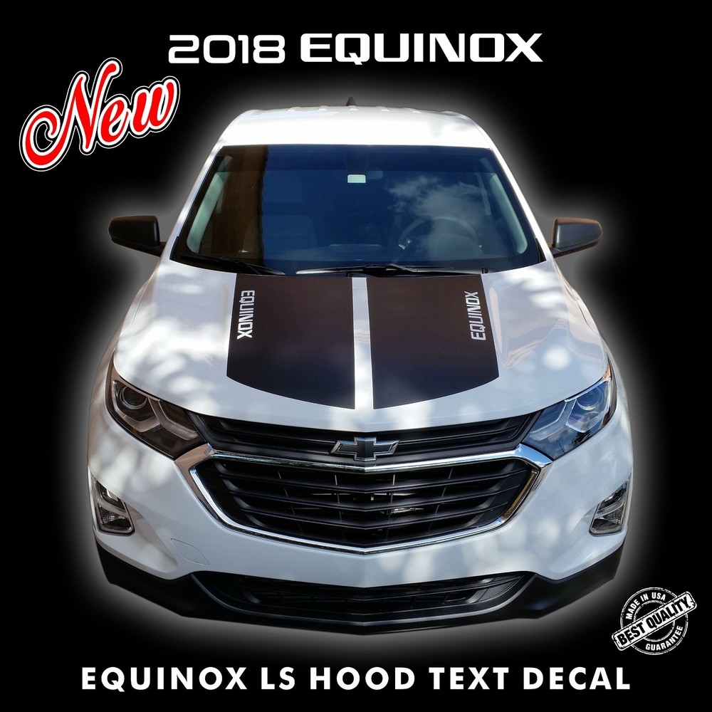 Chevrolet Equinox LS HOOD TEXT Decal Stripes Pre Cut Fits 2018 Models |6