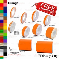 ORANGE Roll PIN STRIPE Streamline PinStriping Trim Line TAPE Decal Vinyl Sticker