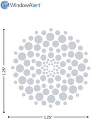 Floral Theme UV-Reflective Window Decal – Modern Dots Bird Safety Décor