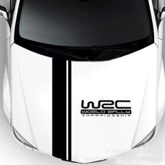 WRC Car Hood Racing Sport Stripe Decals Auto Car SUV Truck Universal Stickers