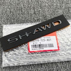 For Acura SH-AWD Black Emblem MDX RDX ZDX TLX Trunk Badge Genuine/Nameplate