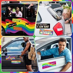 Funny Car Magnets 10 Pack Gay Bumper Magnetic Stickers Waterproof Reusable