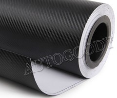 12″ x 60″ Black Carbon Fiber Vinyl Film Wrap 3D Bubble Free Air Release 1ftx5ft