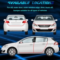 3 Rolls Matte Black Vinyl Wrap For Car Chrome Delete Tape 2 / 2.8 / 4 Inch