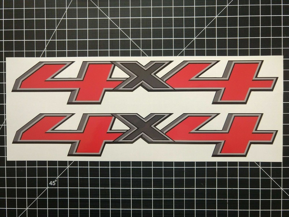 Vinyl Decal (2) 4×4 Sticker Truck Bed Side Replacement fit chevy
