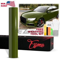 ESSMO PET Super Gloss Combat Green Car Vehicle Vinyl Wrap Decal Gloss Like Paint