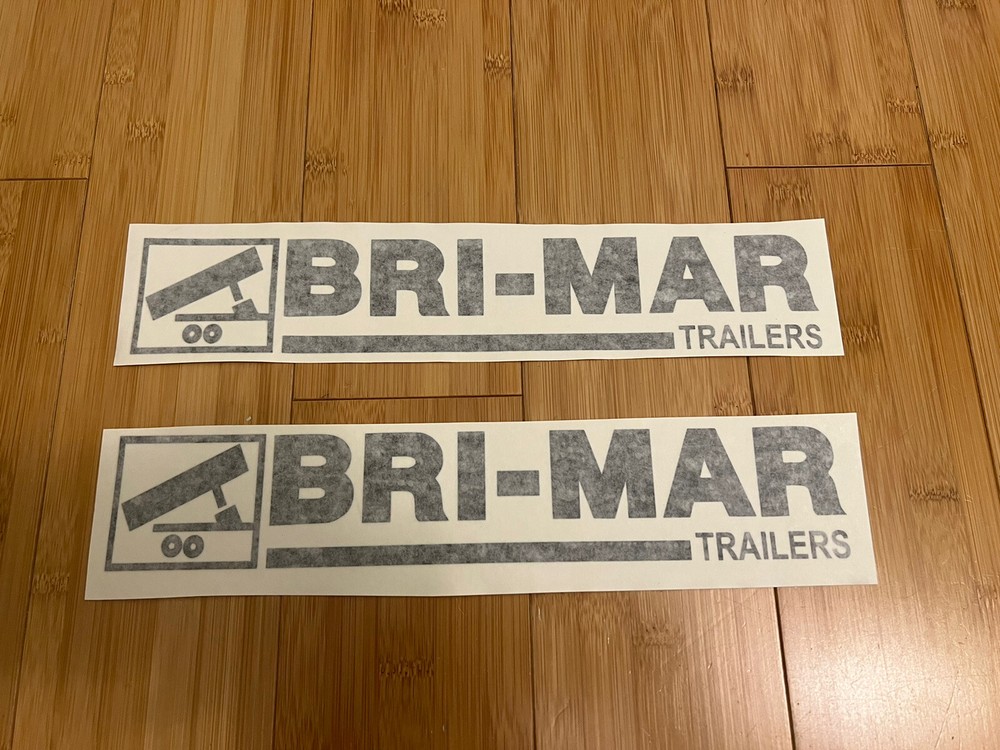 BRI-MAR Trailers OEM Replacement TRAILER DECAL Stickers – SET OF 2 – 12” Black