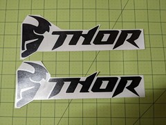 THOR (x2) Pair Decal Vinyl Logo Windshield Sticker Graphics Motocross Racing ATV
