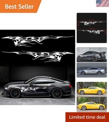 2Pcs 103” Universal Flame Graphics Car Auto Body Side Sticker Racing Sports …