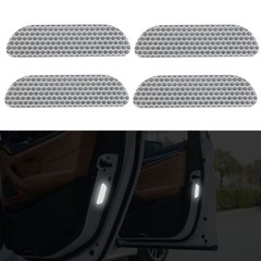 4Pcs/set Universal Car Reflective Stickers Door Eyebrow Sticker Decal Warning