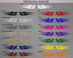 #109 TRIBAL FLAME HEART Decal Sticker Windshield Window Vinyl Banner Design Car