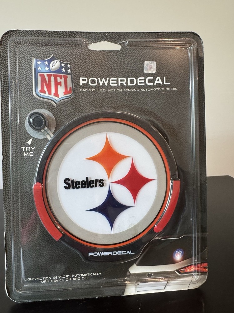 Steelers Power Decal Backlit LED Motion Sensing Automotive Decal