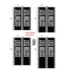 Custom Text Bedside decal sticker truck – Universal Fit – Pick a size – UBD20