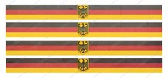 4Pcs Pack Lot German Germany Racing Stripes Flag Vintage Style Stickers