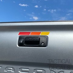 Retro Stripe for Toyota Tacoma Decal Tailgate 2016-2023 Red Orange Yellow RSB2