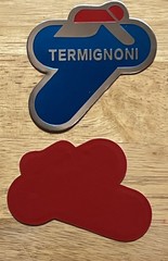 Termignoni Exhaust Aluminum Badge. Size: 4”X 2”inch. Self Adhesive Nice!