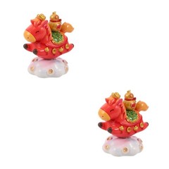 2 Count Zodiac Ornaments Horse Statue Decoration Cute Figurines