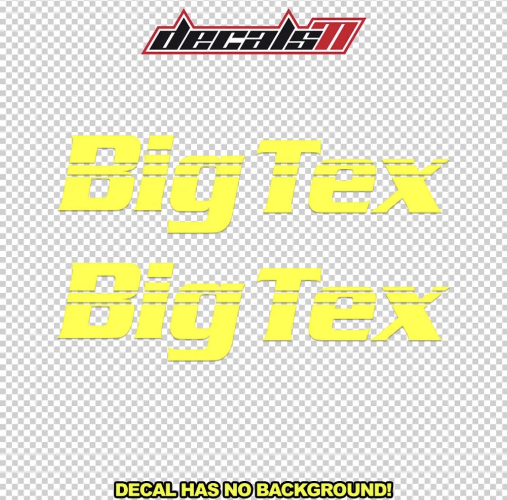 Big Tex Trailer Logo Decal BigTex – Set of 2 – 37″ X 7.25″ Stickers