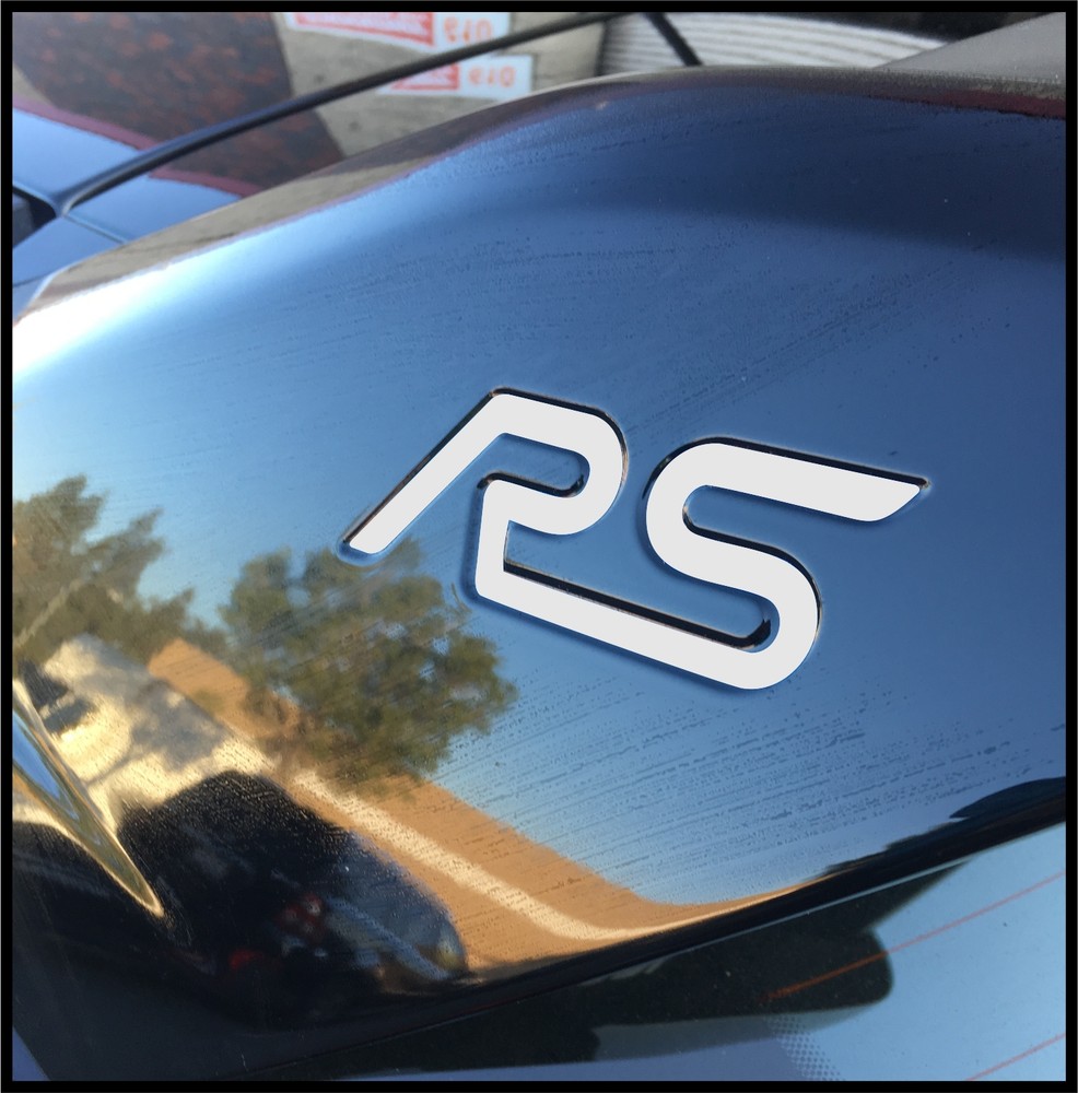 Ford Focus RS reflective white inlay decal for wing (2 per order)