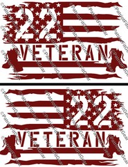 Veteran 22,PTSD The War Within,Support Our Troops,Military,Custom Vinyl Decals