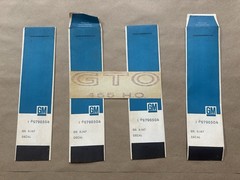 1971 1972 Pontiac GTO Judge NOS Fender QP Decals 455 HO Red GM # 9790504 71 72