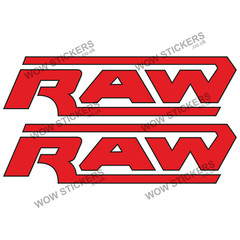 2x RAW Wrestling Stickers Decals man cave car van laptop WWF WWE (Choose Size)