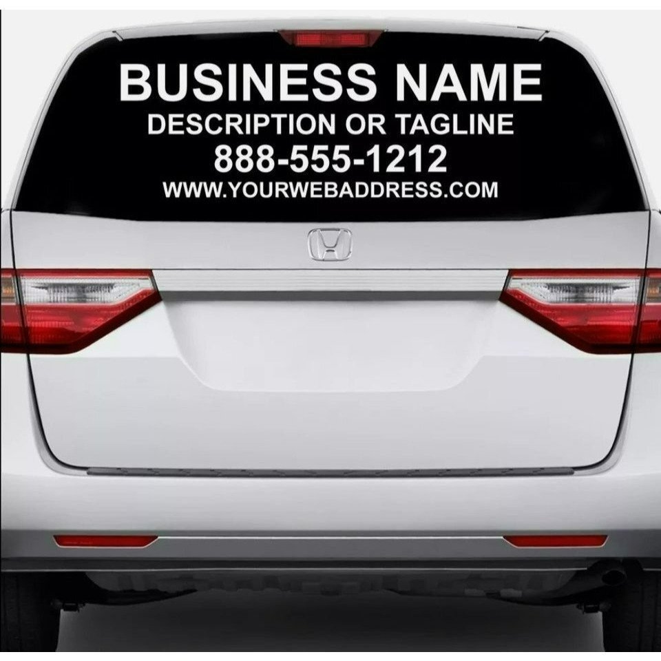 Personalized Custom Business Name Vinyl Window Lettering Decal Truck Car Sign