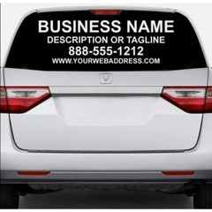 Personalized Custom Business Name Vinyl Window Lettering Decal Truck Car Sign