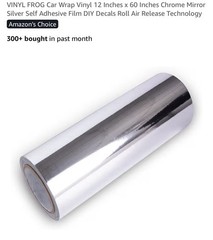 VINYL FROG Chrome Mirror Silver Car Wrap Vinyl 12″x60″ Air Release