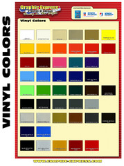 SP – GRAPHIC EXPRESS COLOR SAMPLES – FIVE SAMPLES – COLOR CHART