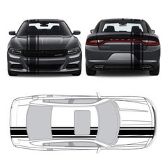 Racing Stripes & pinstripes [3x] 2″ , 8″, 2″ x 68″ Self Healing Vinyl Fits All V