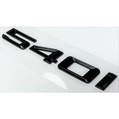 540i Gloss Black Rear Trunk Emblem Badge for BMW 540i Decal Numbers Letters