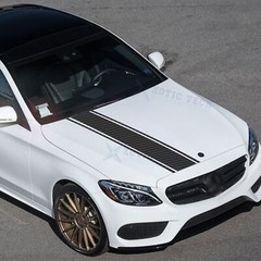 50″x 10″ Car Hood Stripe Sticker Auto Racing Body Side Vinyl Decal Decoration