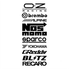 10pcs Car Door Stickers Motorcycle Racing Decoration Car kit Sponsor Decals Set