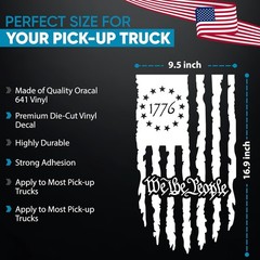 Versatile American Flag Decal Vinyl for Outdoor Use – 2 Pack for Max Visibility