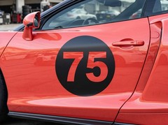 20″ Custom Racing Number Circle Decals Set of 2, Motorsport Style Vinyl Stickers