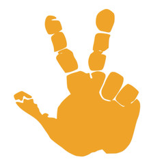 Set of Hand Wave Peace Wave Decal for Jeep Side Mirrors- Left & Right
