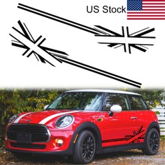 For MINI Cooper S R50 R56 R61 F55 Britain Flag Graphic Car Side Vinyl Decal 2Pcs