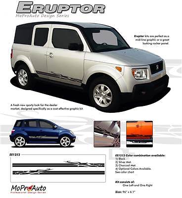 Eruptor Lower Rocker Panel Vinyl Graphic Decal 3M Stripe fits Ford Dodge etc.