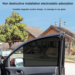 2x Car Side Window Mesh Film Static Sunshade Net Sun Shade Sticker UV Protection