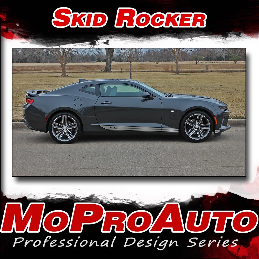 SKID ROCKER 2016-2018 Chevy Camaro Side Decals Rocker Stripes 3M Pro Series