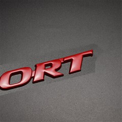 Racing Car Trunk Tailgate Emblem Badge Decal Sticker Red Metal Logo Decor 1Pcs