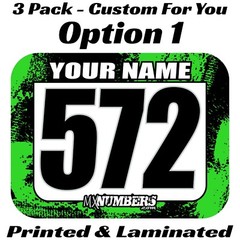 Motocross Mini Number Plate Decal Stickers Custom Name Race MX SX ATV AMA RMZ RM