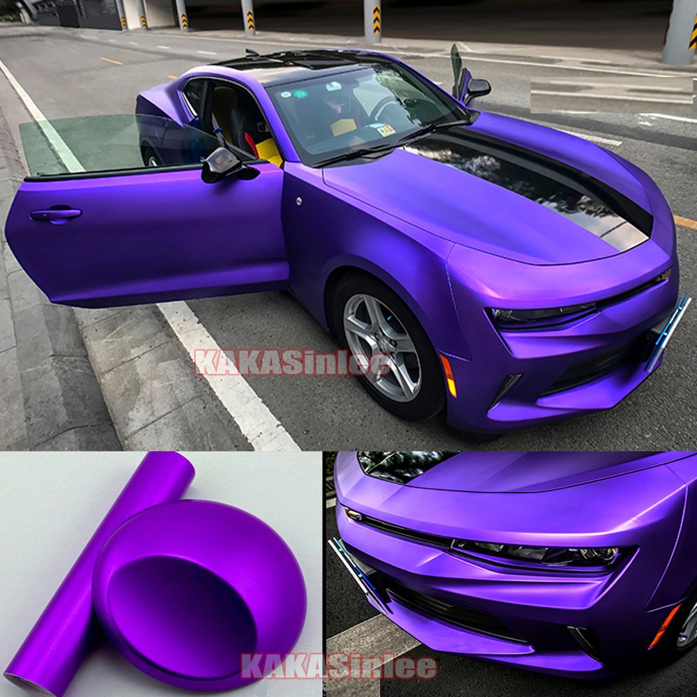 Air Free / 3D Brushed Glitter Chrome Pearl Metal Car Vinyl Wrap Sticker PUR ABUS