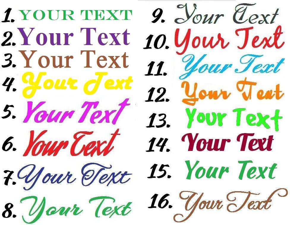 2.5″ x 8.5″ CUSTOM VINYL LETTERS Personalized Text Car Window Wall Sticker Decal