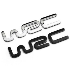 WRC Emblem Logo 3D Metal Badge for Skoda GTR Peugeot WRX STI EVO Focus GTR VW