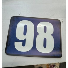10″ Height Rectangle Magnetic Racing Number 98 Magnet 2pcs Blue