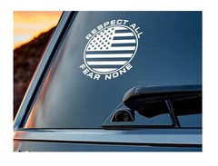 Respect All Fear None Circular American Flag Decal Sticker Vinyl Graphics