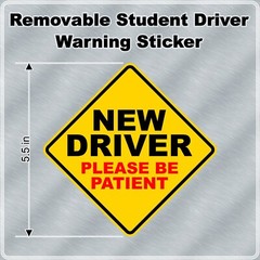 New Driver / Student Driver Laminated Removable Diamond Shape High Quality Decal
