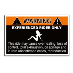 Experienced Rider Warning Sticker Off Road Car Vehicle Window Bumper 4×4 Decal